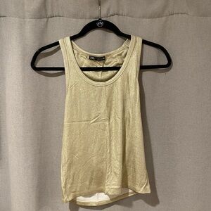Zara gold metallic tank top